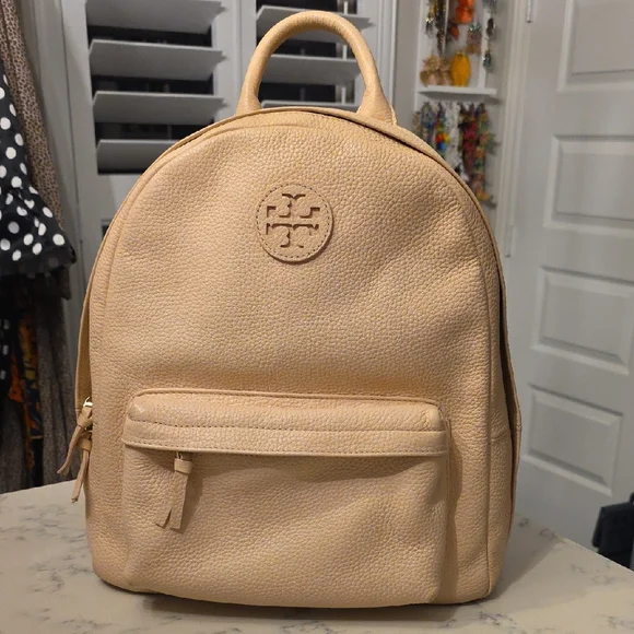 Tory Burch Beige Leather Backpack - Picture 3 of 16